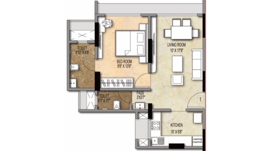 Shiv-Pearl-Garden-1BHK-482sqft-Unit-PLan