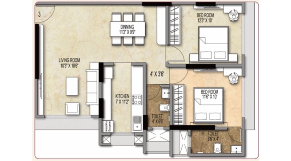 Shiv-Pearl-Garden-2BHK-722sqft-Unit-PLan